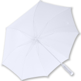 iX-brella weißer XXL Hochzeitsschirm Automatik - All In White - viele Herzen personalisiert mit Namen