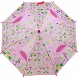 Kinder-Regenschirm Stockschirm Auf-Automatik Flamingo