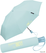 Happy Rain UV-Protect UV50 Taschenschirm mit Auf-Automatik - aqua