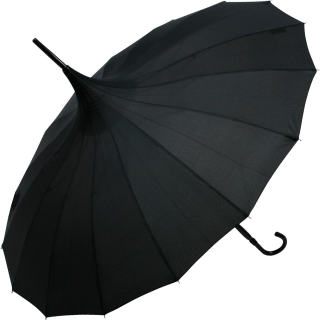 Regenschirm Sonnenschirm Long Pagode UV-Protection Charlotte schwarz, 32,99  €
