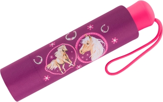 reflektierendem 22,99 Scout Horse, € Streifen Pink mit Kinder-Taschenschirm