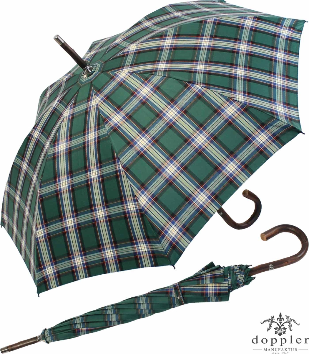 € Stützschirm Doppler Regenschirm Karo 219,00 - weiss, grün Manufaktur Kastanie